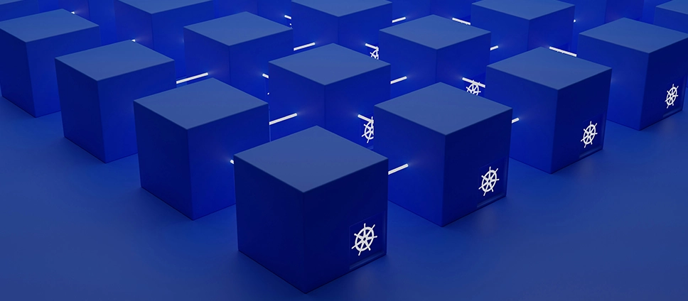 Website Security Audits image_a group of blue abstract database boxes